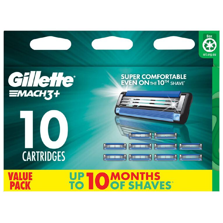 Gillette Mach 3 Blades 10 Pack, , hi-res
